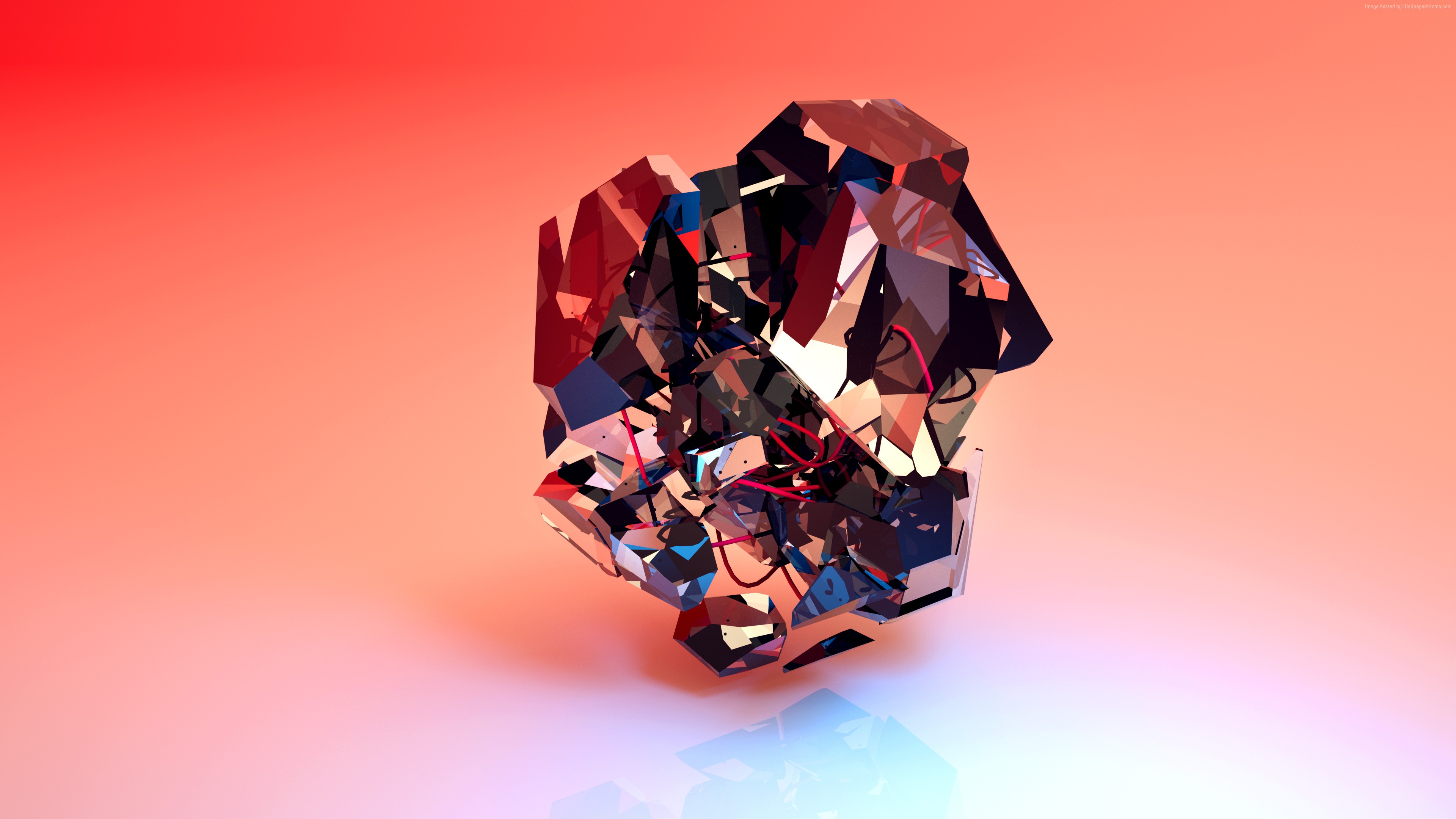 Wallpaper 3D, abstract, shapes, 4k, Abstract